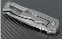 Brend Knives Custom Gray Marauder S/E Folder Knife (3.875in Satin Plain 154-CM) BREND-MAR - Additional View