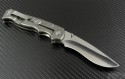 Brend Knives Custom Gray Marauder S/E Folder Knife (3.875in Satin Plain 154-CM) BRND-Mar-SE - Back