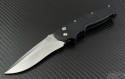 Brend Knives Custom M2 Auto S/E Automatic Folder S/A Knife (4in Satin Plain 154-CM) BRND-M2-BK - Front