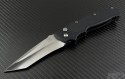 Brend Knives Custom M2 Auto T/E Automatic Folder S/A Knife (4in Satin Plain 154-CM) BRND-M2-T-BK - Front