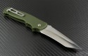 Brend Knives Custom OD Green M2 Auto T/E Automatic Folder S/A Knife (4in Satin Plain 154-CM) BRND-M2-T-OD - Back