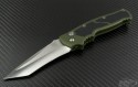 Brend Knives Custom OD Green M2 Auto T/E Automatic Folder S/A Knife (4in Satin Plain 154-CM) BRND-M2-T-OD - Front