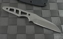 Brend Knives Custom Stainless Steel S/E Fixed Knife (2.75in Stonewashed Plain) BRND-NECK-X - Back