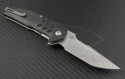 Brous Blades Carbon Fiber Strife T/E Flipper Knife (3.75in Satin Plain D2) JB-STRIFE-SAT - Back