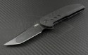 Brous Blades Carbon Fiber Strife T/E Flipper Knife (3.75in Stonewashed Plain D2) JB-STRIFE-ASW - Front