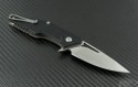 Brous Blades Mini Division Flipper S/E Knife (3.5in Satin Plain D2) JB-MDIV-SAT - Back