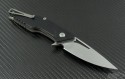 Brous Blades Mini Division Flipper S/E Knife (3.5in Stonewashed Plain D2) JB-MDIV-SW - Back