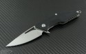 Brous Blades Mini Division Flipper S/E Knife (3.5in Stonewashed Plain D2) JB-MDIV-SW - Front