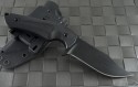 Brous Blades Stryker Clip Point Fixed Knife (4in Black Plain D2) JB-STRYK-BK - Back