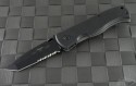 Emerson CQC-7 T/E Folder Knife (3.1in Black Part Serr 154-CM) EME-CQC-7BBTS - Front