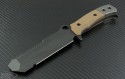Medford Knife & Tool Coyote USMC EOD S/E Fixed (5in Black Plain D2) MKT-EOD - Front