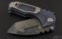Medford Knife & Tool Custom Blue Praetorian T/E Folder (3.75in Bead Blasted Plain D2) MKT-Praetorian-Ti-Blue - Additional View