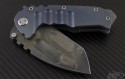 Medford Knife & Tool Custom Blue Praetorian T/E Folder (3.75in Bead Blasted Plain D2) MKT-Praetorian-Ti-Blue - Additional View