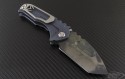 Medford Knife & Tool Custom Blue Praetorian T/E Folder (3.75in Bead Blasted Plain D2) MKT-Praetorian-Ti-Blue - Back