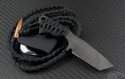 Medford Knife & Tool Custom Micro Tanto T/E Fixed (2.3in Black Plain D2) MKT-MicroTanto-Blk - Back