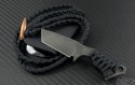 Medford Knife & Tool Custom Micro Tanto T/E Fixed (2.3in Black Plain D2) MKT-MicroTanto-Blk - Front