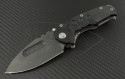 Medford Knife & Tool Custom Silver Praetorian T/E Folder (3.75in Black Plain D2) MKT-PRAET-TIG - Front