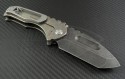 Medford Knife & Tool Custom Silver Praetorian T/E Folder (3.75in Black Plain D2) MKT-PRAET-Ti-USN2 - Back