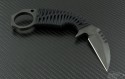 Medford Knife & Tool Fixed Karambit (2.5in Black Plain D2) MKT-KAR-BK - Back