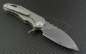 Medford Knife & Tool OD Green 187F S/E Flipper (3in Vulcan Plain D2) MKT-187F-OD - Back