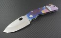 Medford Knife & Tool Titanium TFF-1 S/E Folder (4in Tumbled Plain D2) MKT-TFF1-GeoTi - Front