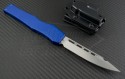 Microtech Knives Blue Halo V S/E Automatic OTF S/A Knife (4.6in Satin Plain N690) 151-4BL - Back