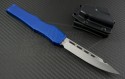 Microtech Knives Blue Halo V S/E Automatic OTF S/A Knife (4.6in Stonewashed Plain N690) 151-10BL - Back