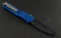 Microtech Knives Blue Troodon T/E Automatic OTF D/A Knife (3.1in Black Part Serr ELMAX) 140-1BL - Back