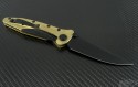 Microtech Knives Brass Socom Delta S/E Folder Knife (4in Black Plain ATS-34) 159-1BRT - Back