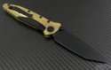 Microtech Knives Brass Socom Delta S/E Folder Knife (4in Black Plain ATS-34) 163-1BRT - Back