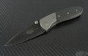 Microtech Knives Carbon Fiber LCC S/E Folder Knife (3.5in Black Plain 154-CM) VNT-0112 - Front