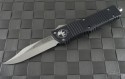 Microtech Knives Combat Troodon Clip Point Automatic OTF D/A Knife (3.75in Satin Plain S35-VN) 143-4-2013 - Front