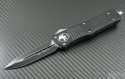 Microtech Knives Combat Troodon D/E Automatic OTF D/A Knife (3.75in Black Plain ATS-34) 142-1-2012 - Front