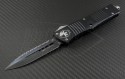 Microtech Knives Combat Troodon D/E Automatic OTF D/A Knife (3.75in DLC Serr ELMAX) 142-3 - Front