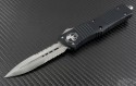 Microtech Knives Combat Troodon D/E Automatic OTF D/A Knife (3.75in Satin Part Serr ATS-34) 142-5-2014 - Front