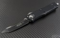 Microtech Knives Combat Troodon T/E Automatic OTF D/A Knife (3.75in Black Plain ATS-34) 144-1-old - Front
