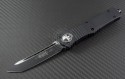 Microtech Knives Combat Troodon T/E Automatic OTF D/A Knife (3.75in Black Plain ELMAX) 144-1T - Front