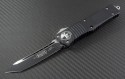 Microtech Knives Combat Troodon T/E Automatic OTF D/A Knife (3.75in Black Plain ELMAX) 144-1 - Front