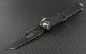 Microtech Knives Combat Troodon T/E Automatic OTF D/A Knife (3.75in DLC Plain ELMAX) 144-1AP - Front