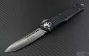 Microtech Knives Combat Troodon T/E Automatic OTF D/A Knife (3.75in Satin Plain ELMAX) 144-4 - Front