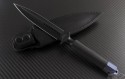 Microtech Knives Custom ADO D/E Fixed Knife (5.75in Black Plain) ado-l-c-de-blk - Back