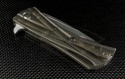 Microtech Knives Custom Bronze Hara S/E Flipper Knife (3.1in Mirror Polished Plain ELMAX) MTC-0009 - Additional View