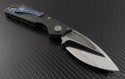 Microtech Knives Custom Carbon Fiber DOC S/E Automatic Folder S/A Knife (3.5in Mirror Polished Plain) DOC-C-KS-HP - Back
