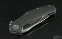 Microtech Knives Custom Carbon Fiber Mini Matrix S/E Flipper Knife (3in Mirror Polished Plain 154-CM) m-matrix-cf-hp - Additional View