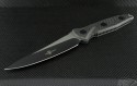 Microtech Knives Custom Carbon Fiber Socom Alpha S/E Fixed Knife (5in Black Plain 154-CM) s-alpha-c-bl-cp - Front