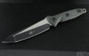 Microtech Knives Custom Carbon Fiber Socom Alpha T/E Fixed Knife (5in Black Plain 154-CM) s-alpha-c-bl-te - Front