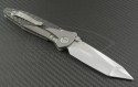 Microtech Knives Custom Carbon Fiber Socom Bravo T/E Folder Knife (4in Mirror Polished Plain) MTC-0018 - Back