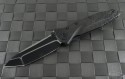 Microtech Knives Custom Carbon Fiber Socom Delta T/E Folder Knife (4in Black Plain) sd-c-cf-blk - Front
