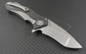 Microtech Knives Custom Carbon Fiber Star Lord S/E Flipper Knife (3.75in Stonewashed Plain ELMAX) MTC-0014 - Back