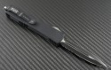 Microtech Knives Custom Carbon Fiber Ultratech D/E Automatic OTF D/A Knife (3.44in Black Part Serr) 121-2BCFT - Back